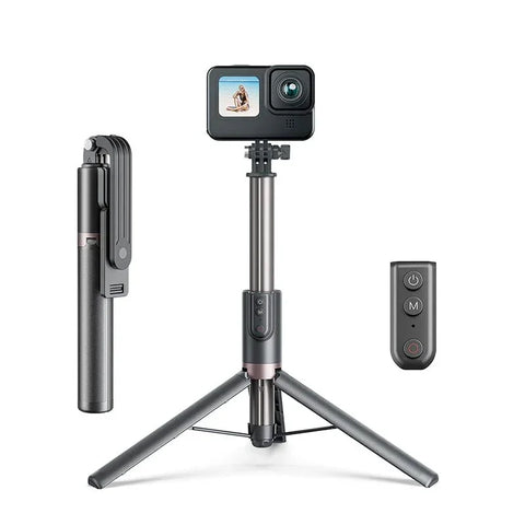 Telesin Selfie Stick Tripod - 245-1300mm med fjernbetjening til GoPro Hero12/11/Mini/10/9/8 Black/MAX & Mobile