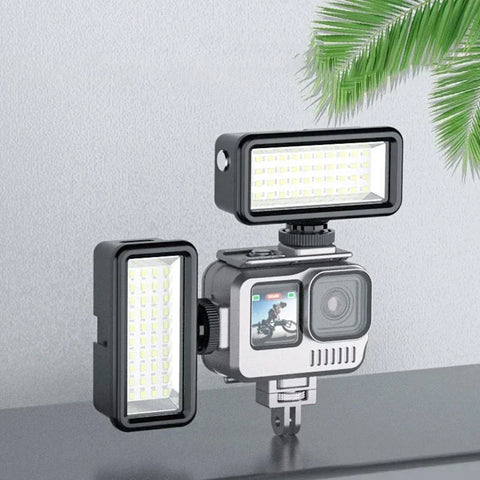 Vandtæt etui i aluminium med tilbehørsholder, kold sko til GoPro Hero 12/11/10/9, sort