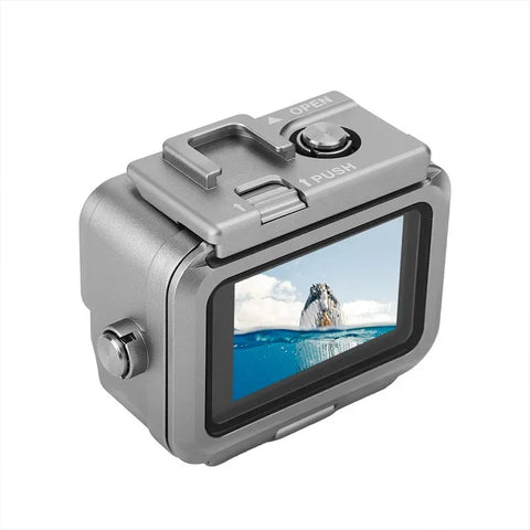 Vandtæt etui i aluminium med tilbehørsholder, kold sko til GoPro Hero 12/11/10/9, sort