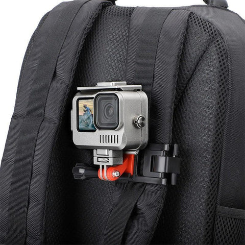Vandtæt etui i aluminium med tilbehørsholder, kold sko til GoPro Hero 12/11/10/9, sort