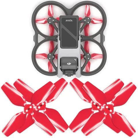 Master Airscrew - DJI Avata 4-bladet opgraderingspropeller - 4-bladet propel til DJI Avata - Rød - Sæt med 4 stk.