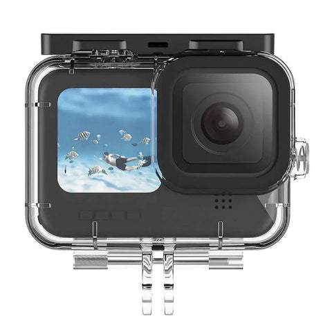 Telesin Vandtæt Etui med Dobbelte Bagdøre til GoPro Hero13/12/11/10/9 Sort