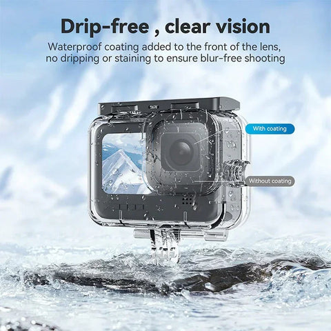 Telesin Vandtæt Etui med Dobbelte Bagdøre til GoPro Hero13/12/11/10/9 Sort