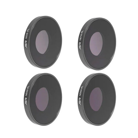JSR Filter 4-pack - ND8/PL + ND16/PL + ND32/PL + ND64/PL till DJI Osmo Action 5 Pro/4/3 - Kit - Action King