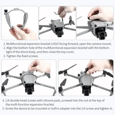 Holder til kamera/tilbehør til DJI Air 3 / Air 3S - Multifunktion