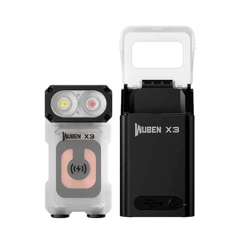 Wuben X3 Lightok Owl Ficklampa EDC + LaddBox 3000mAh - Vit - 700lm - Action King