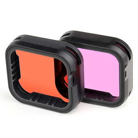 Farvefilter 2-pak - Rødt lys + Lilla til GoPro Hero12/11/Mini/10/9 Sort - Kit