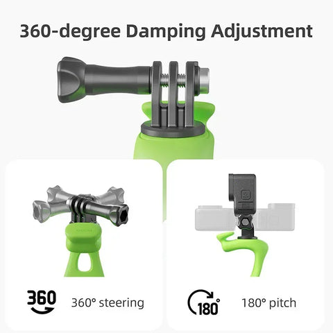 Telesin Fleksibel Silikoneholder 360° til Kamera - Sort