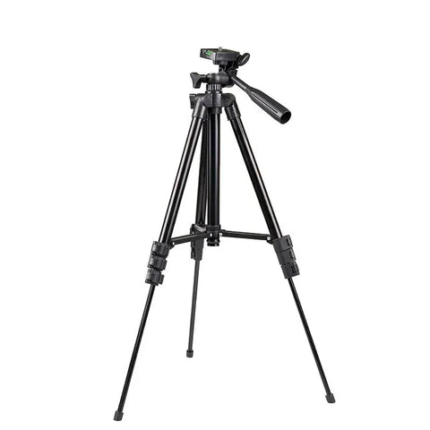 Stativ / kamerastativ 360° lys + mobilholder - Aluminium 370-1020mm