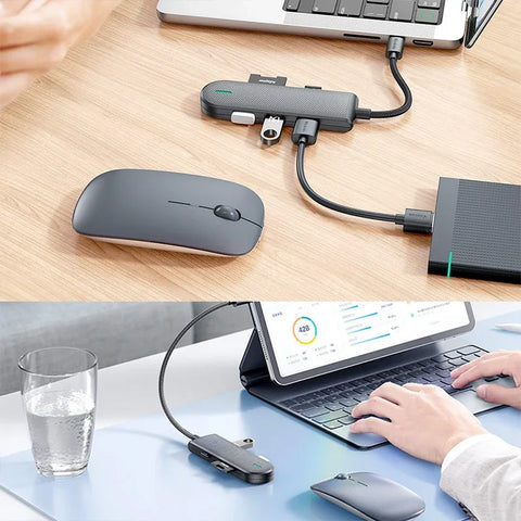 Mcdodo USB-C Hub HU-1430, 1xUSB 3.0 / 2xUSB 2.0 + Hukommelseskortlæser microSD - 5Gbps