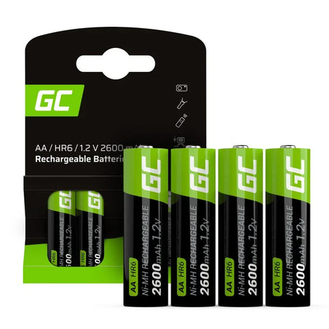 Green Cell genopladeligt AA - R6 batteri, 1.2v, 2600mAh, NiMh - 4-pak
