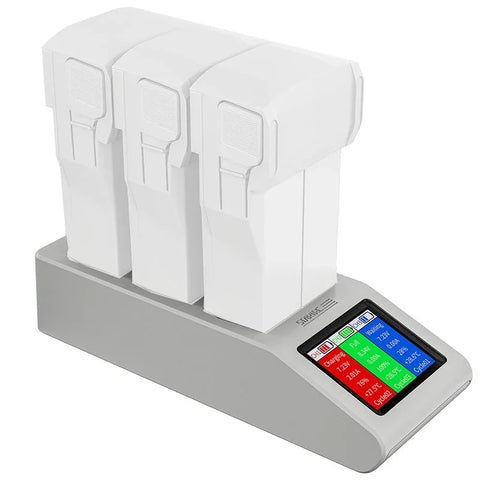 Hurtigoplader til 3 batterier til DJI Mini 4 Pro / Mini 3 Pro / Mini 3 med farveskærm - Batterioplader / Ladestation Hub