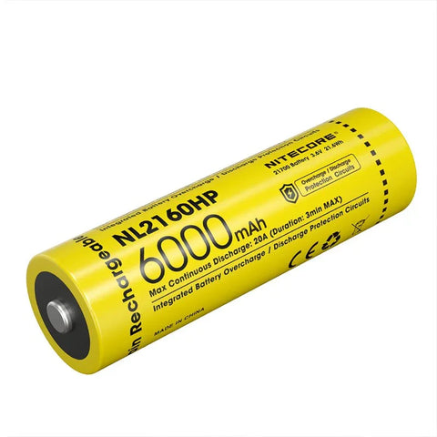 Nitecore NL2160HP Li-ion 21700 Batteri - 6000mAh, 3.6V, Maks. 20A