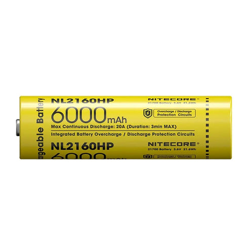 Nitecore NL2160HP Li-ion 21700 Batteri - 6000mAh, 3.6V, Maks. 20A