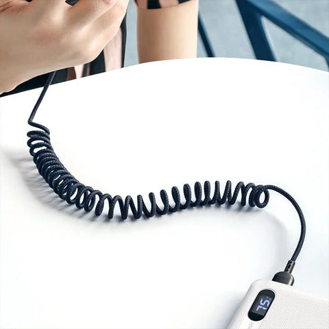 Mcdodo Fjederkabel USB-A - Lightning CA-6410, USB-A - Lightning-kabel, Spiral, 2A, 1,8m - Sort