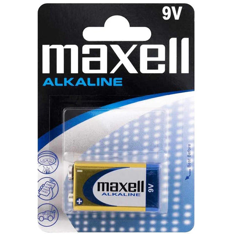 Maxell Alkaline 9V Long Life, 6LR61 - Alkaline Batteri, 9V