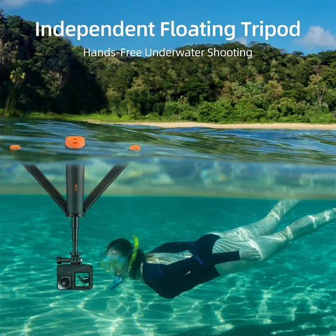 Telesin Flydende Selfiestang Stativ 220 - 610mm med montering til GoPro
