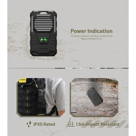 Nitecore EMR06 TAC Bærbar Myggespray V2 - Genopladelig 1800mAh