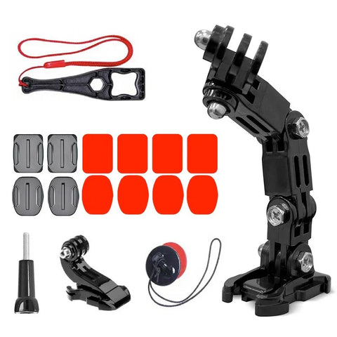 Hjälmfäste med Förlängningsarm till GoPro mfl. - Kit - Action King