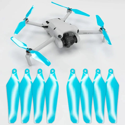 Master Airscrew - DJI Mini 4 Pro / 3 Pro Super Stealth Upgrade Propeller - Propel - Blå - Sæt med 4 stk.