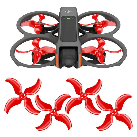 Master Airscrew DJI Avata 2 Upgrade Propeller - 4-bladet propel til DJI Avata 2 - Rød - Sæt med 4 stk.