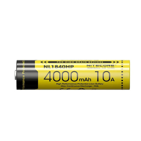 Nitecore NL1840HP Li-ion 18650 Batteri - 4000mAh, 3.6V, Maks. 10A