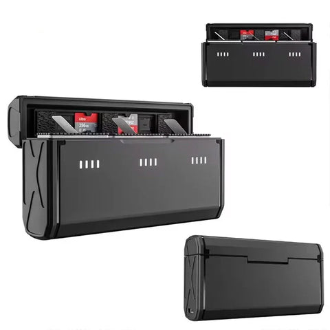 Telesin Batterioplader Lommeboks med opbevaring til 3 batterier + 2 microSD - Til GoPro Hero13 Sort