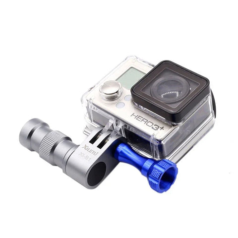 Monter GoPro på hjulnav/hjulaksel cykel 360 grader - 5mm gevind - Aluminium