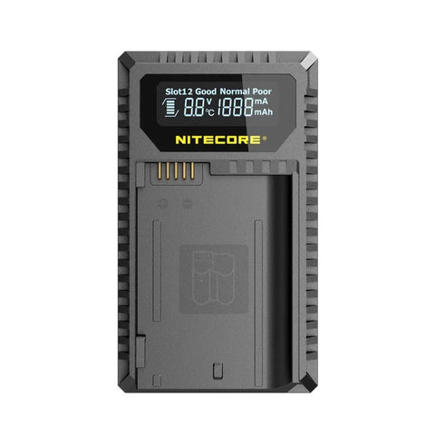 Nitecore Batterioplader UNK2 til Nikon EN-EL15 batterier - Dobbelt