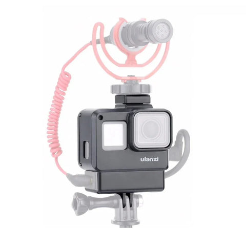 Beskyttelsesramme Vlog med tilbehørsholder til varm/kold sko og holder til mikrofonadapter til GoPro Hero5/6/7 - Kit
