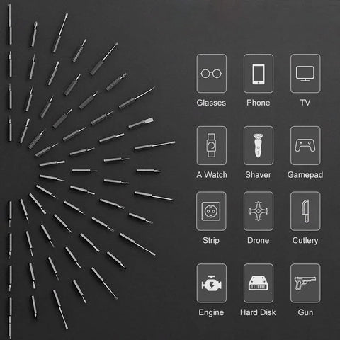 Wowstick 1F+ Elektrisk Skruetrækker - 69 i 1 - Sæt - Space Gray