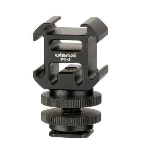 Ulanzi PT-3S Tilbehørsholder varm/kold sko - Tredobbelt til 1/4" skrue med adapter til varm sko - Aluminium - Sæt