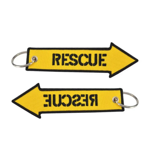 Nyckelband - RESCUE - Gul pil - Action King