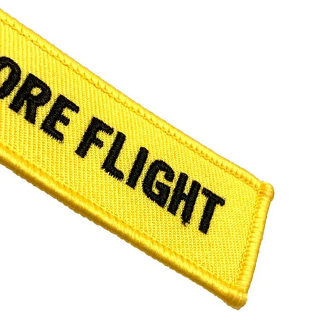 Lanyard - FJERN FØR FLYVNING / FØLG MIG - Gul/Sort
