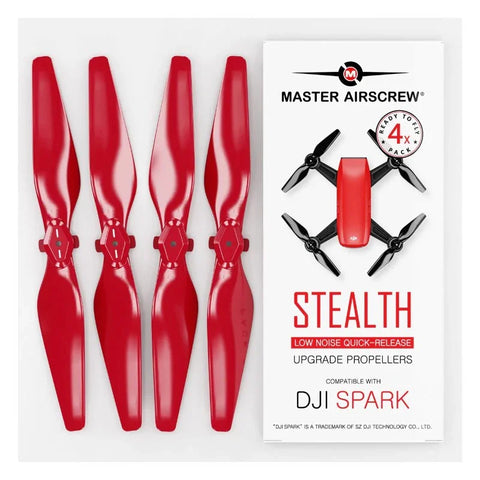 Master Airscrew - DJI Spark Stealth Upgrade Propeller - Propel til DJI Spark - Rød - Sæt med 4 stk.