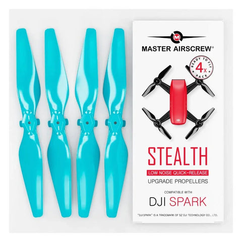 Master Airscrew - DJI Spark Stealth Upgrade Propeller - Propeller til DJI Spark - Blå - Sæt med 4 stk.
