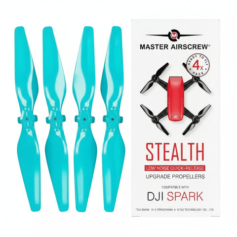 Master Airscrew - DJI Spark Stealth Upgrade Propellers - Propeller till DJI Spark - Blå - Kit 4-Pack - Action King