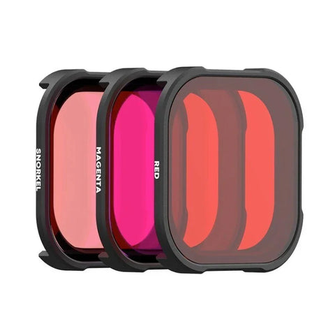 PolarPro Divemaster Filter Kit - Farvefilter til dykning til GoPro Hero13/12/11/10/9 Sort i originalt vandtæt etui - 3-pak