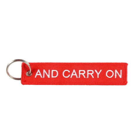 Nyckelband - KEEP CALM / AND CARRY ON - Röd/Vit - Action King
