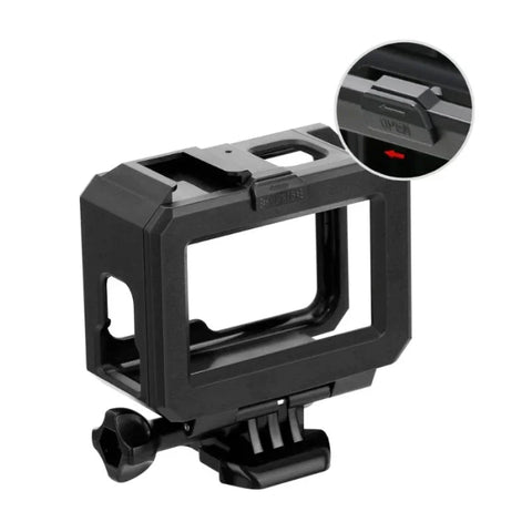 Beskyttelsesramme med tilbehørsholder, kold sko til GoPro Hero 12/11/10/9, sort