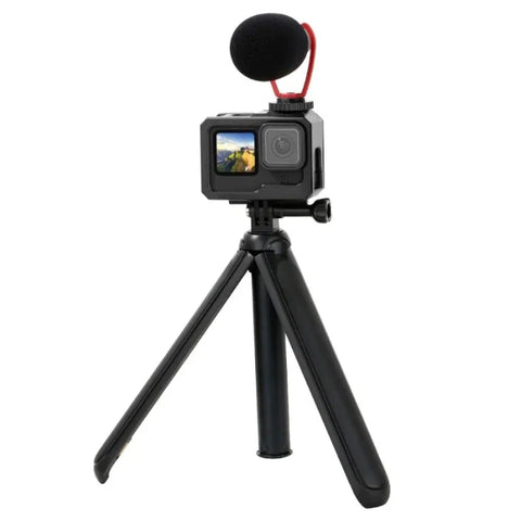 Beskyttelsesramme med tilbehørsholder, kold sko til GoPro Hero 12/11/10/9, sort