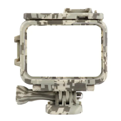 Beskyttelsesramme med tilbehørsholder Cold Shoe til GoPro Hero12/11/10/9 Sort - Camouflage - Sand