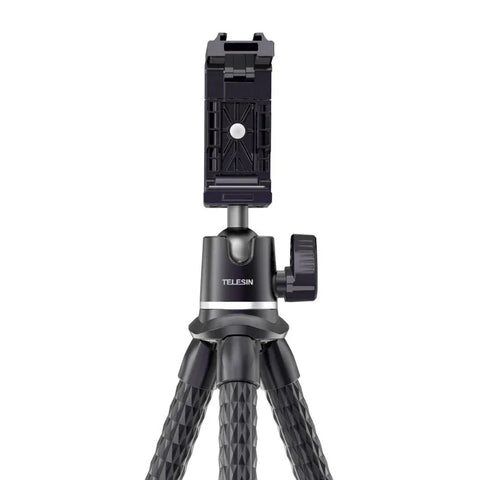 Telesin stativ fleksibelt 360 graders kuglehoved 1/4" skrue / Mobilholder / Tilbehørssko - Octopus