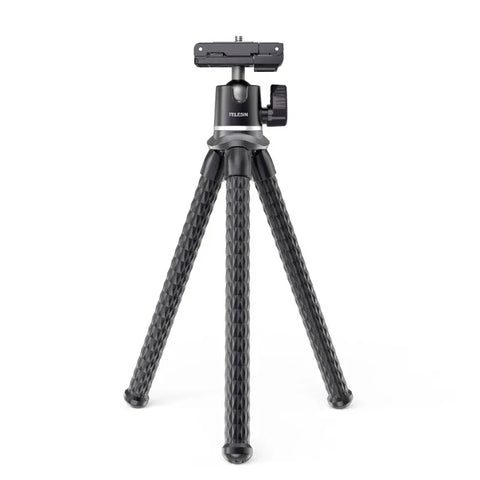 Telesin stativ fleksibelt 360 graders kuglehoved 1/4" skrue / Mobilholder / Tilbehørssko - Octopus