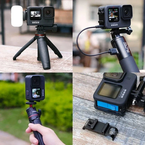Ulanzi G9-6 Batteridæksel med cold-shoe, 1/4" gevind og USB-gennemføring til GoPro Hero12/11/10/9 Sort