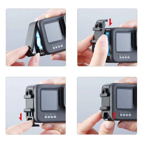 Ulanzi G9-6 Batteridæksel med cold-shoe, 1/4" gevind og USB-gennemføring til GoPro Hero12/11/10/9 Sort