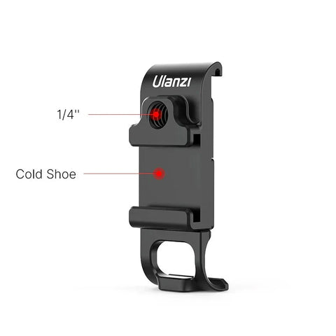 Ulanzi G9-6 Batteridæksel med cold-shoe, 1/4" gevind og USB-gennemføring til GoPro Hero12/11/10/9 Sort