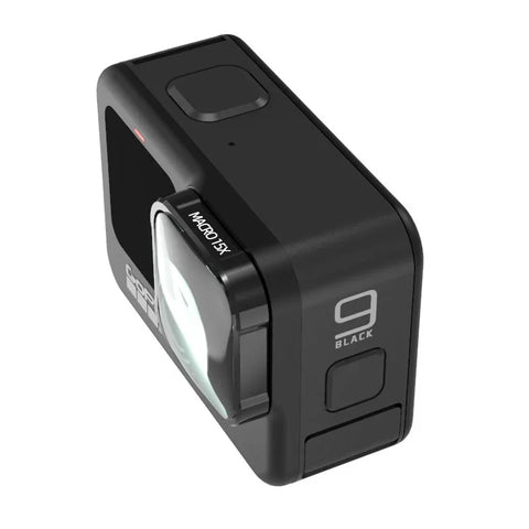 JSR Makroobjektiv 15x forstørrelse til GoPro Hero 12/11/Mini/10/9 Sort