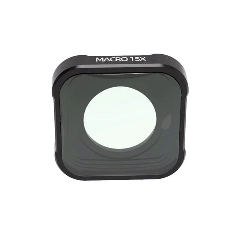 JSR Makroobjektiv 15x forstørrelse til GoPro Hero 12/11/Mini/10/9 Sort