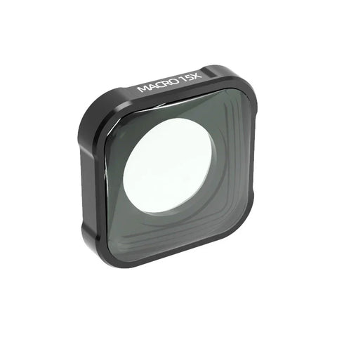 JSR Makroobjektiv 15x forstørrelse til GoPro Hero 12/11/Mini/10/9 Sort